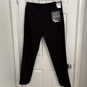 Haggar Premium Flex Dress Pant Sz 38x32 Black Slim Fit Stretch Wrinkle Free NWT